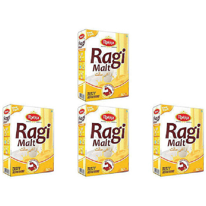 Pack of 4 - Manna Ragi Malt - 200 Gm (7 Oz)