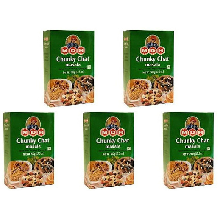 Pack of 5 - Mdh Chunky Chat Masala - 500 Gm (1.1 Lb)