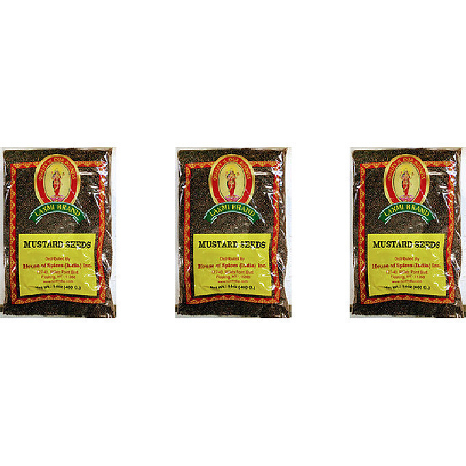 Pack of 3 - Laxmi Mustard Seeds- 14 Oz (400 Gm)