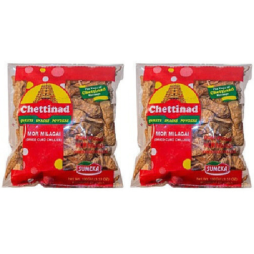 Pack of 2 - Chettinad Mor Milagai Dried Curd Chillies - 100 Gm (3.5 Oz)