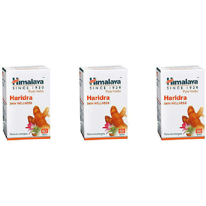 Pack of 3 - Himalaya Haridra Skin Wellness - 60 Tab (2.0 Oz)