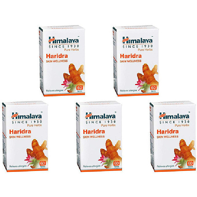 Pack of 5 - Himalaya Haridra Skin Wellness - 60 Tab (2.0 Oz)