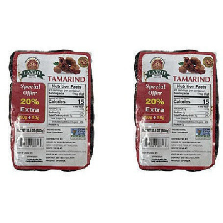 Pack of 2 - Laxmi Seedless Tamarind Slab - 300 Gm (10.6 Oz)