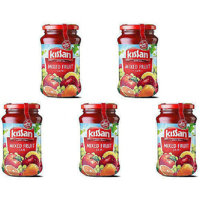 Pack of 5 - Kissan Mixed Fruit Jam - 500 Gm (1.1 Lb)