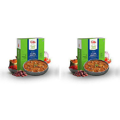 Pack of 2 - Gits Heat & Eat Rajma Masala Ready Meals - 300 Gm (10.5 Oz)