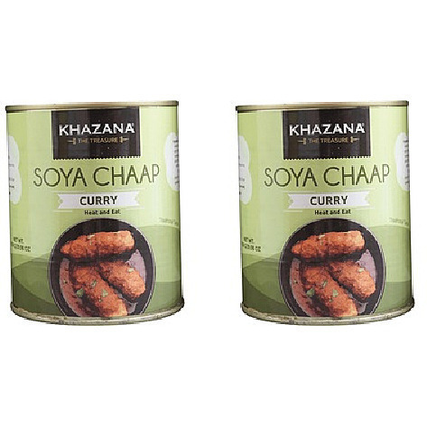 Pack of 2 - Khazana Soya Chaap Heat & Eat - 850 Gm (1.87 Lb)