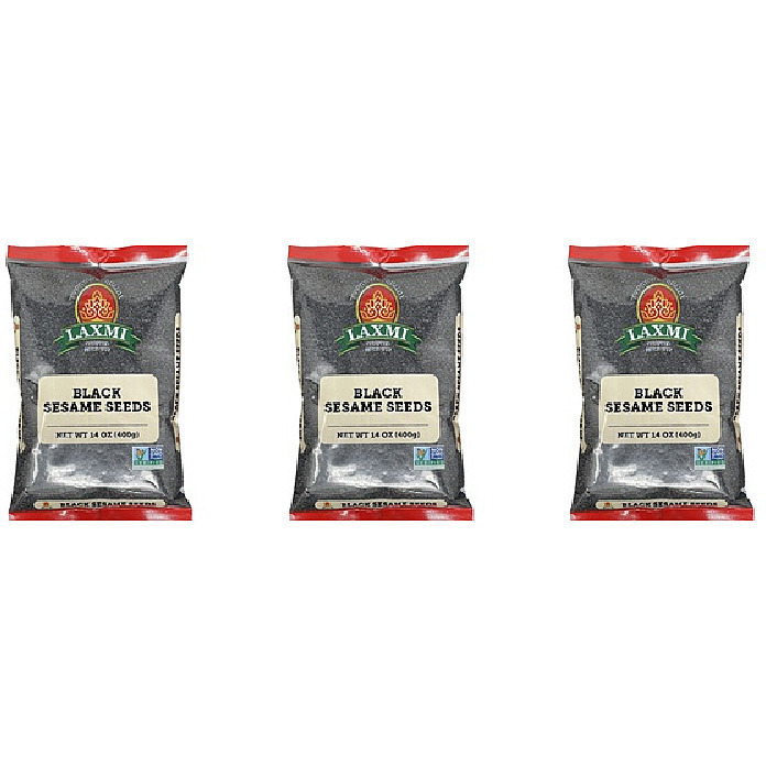 Pack of 3 - Laxmi Black Sesame Seeds - 14 Oz (400 Gm)