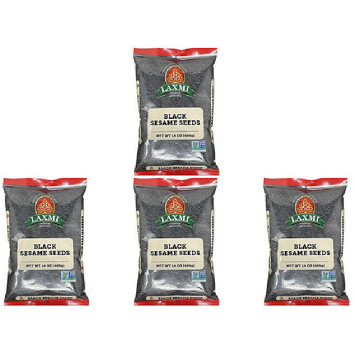 Pack of 4 - Laxmi Black Sesame Seeds - 14 Oz (400 Gm)
