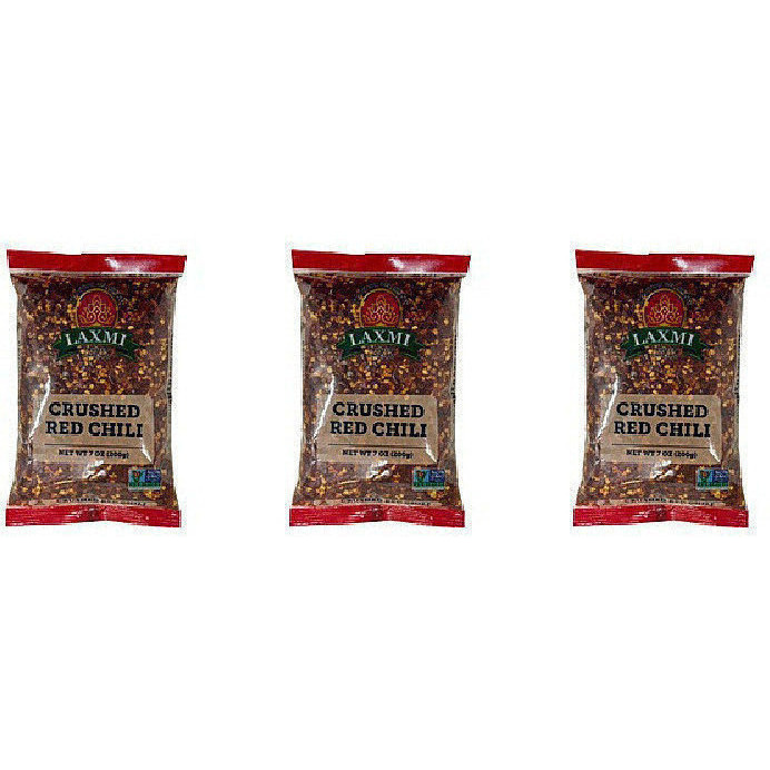 Pack of 3 - Laxmi Crushed Red Chili - 7 Oz (200 Gm)