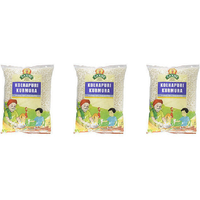Pack of 3 - Laxmi Kolhapuri Mamra Puffed Rice - 400 Gm (14 Oz)