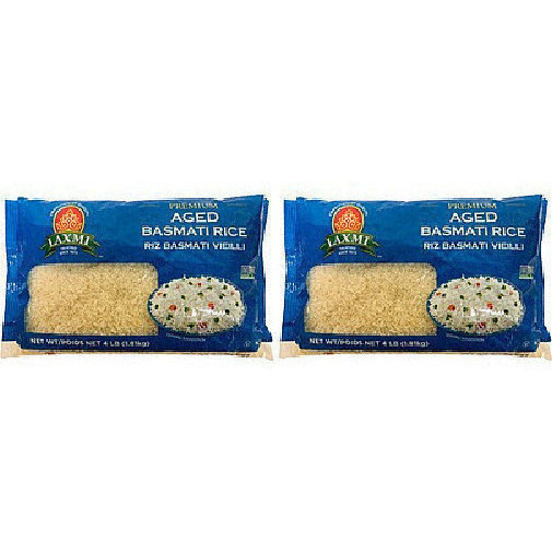 Pack of 2 - Laxmi Premium Aged Basmati Rice - 4 Lb (1.81 Kg)