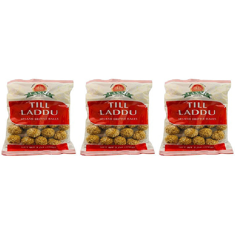 Pack of 3 - Laxmi Til Sesame Laddu - 200 Gm (7 Oz)