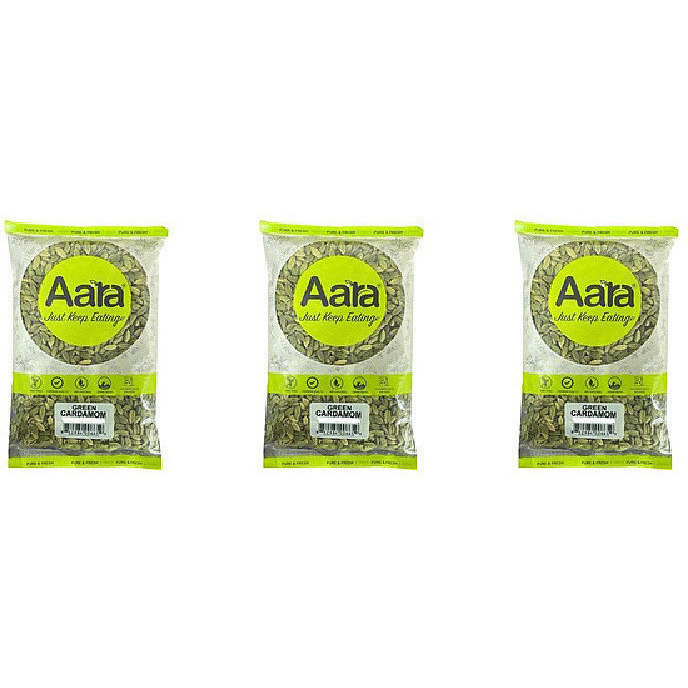 Pack of 3 - Aara Green Jumbo Cardamom - 200 Gm (7 Oz)
