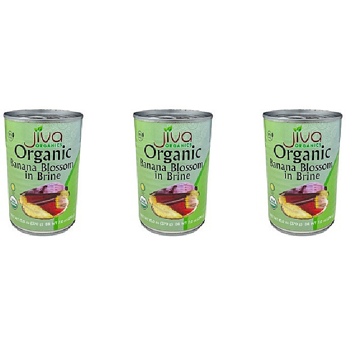 Pack of 3 - Jiva Organics Organic Banana Blossom In Brine - 13 Oz (370 Gm)