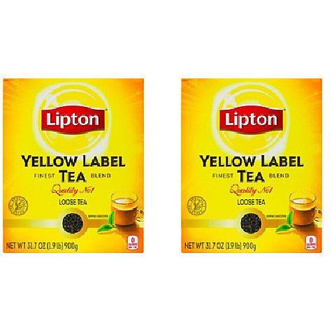 Pack of 2 - Lipton Yellow Label Loose Tea - 900 Gm (1.9 Lb)
