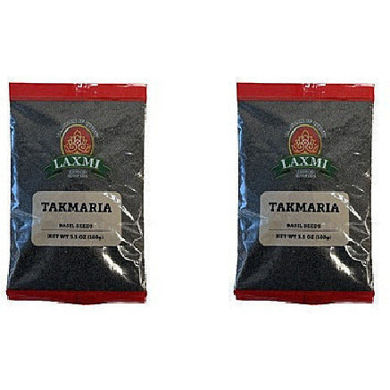 Pack of 2 - Laxmi Takmaria Basil Seeds - 100 Gm (3.5 Oz)