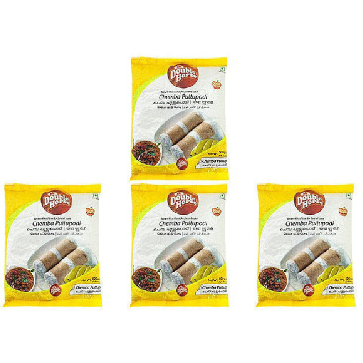 Pack of 4 - Double Horse Chemba Puttupodi - 1 Kg (2.2 Lb)