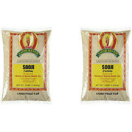 Pack of 2 - Laxmi Sooji Wheat Farina - 4 Lb (1.81 Kg)