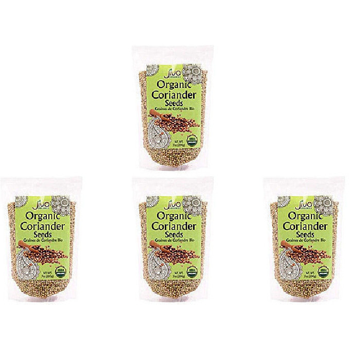 Pack of 4 - Jiva Organics Organic Coriander Seeds - 200 Gm (7 Oz)