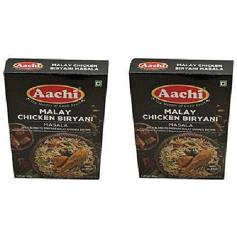 Pack of 2 - Aachi Malay Chicken Biryani Masala - 40 Gm (1.4 Oz)