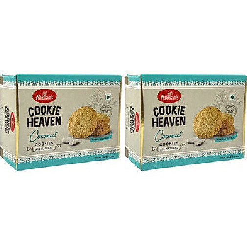 Pack of 2 - Haldiram's Cookie Heaven Coconut Cookies - 180 Gm (6.34 Oz)