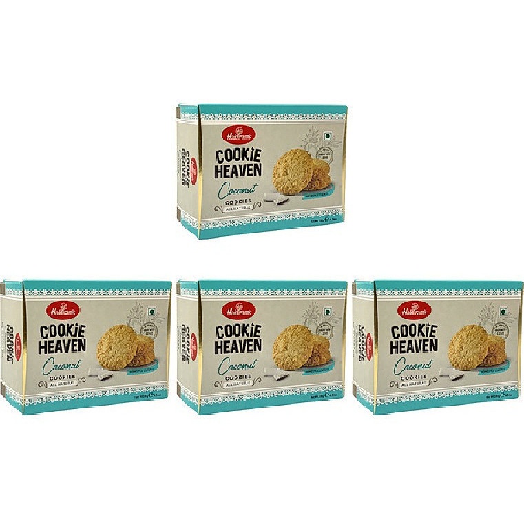 Pack of 4 - Haldiram's Cookie Heaven Coconut Cookies - 180 Gm (6.34 Oz)