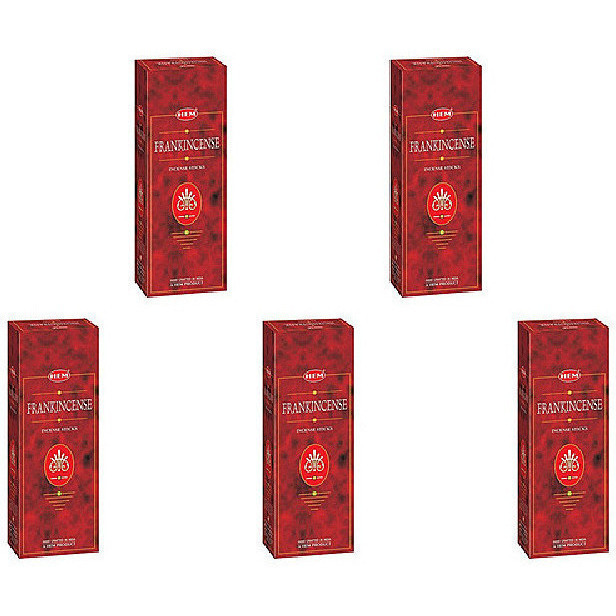 Pack of 5 - Hem Frankincense Agarbatti Incense Sticks - 120 Pc