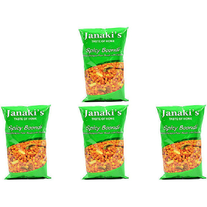Pack of 4 - Janaki's Spicy Boondi - 7 Oz (200 Gm)