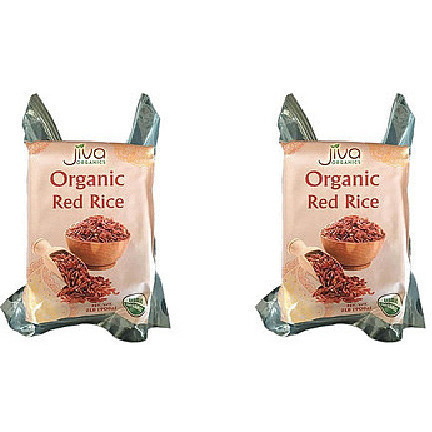 Pack of 2 - Jiva Organics Organic Red Rice - 2 Lb (908 Gm)