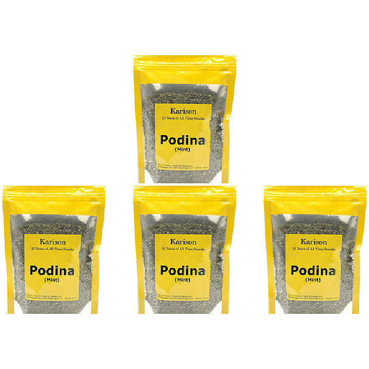 Pack of 4 - Karison Podina Spearmint Leaves Dry Powder - 70 Gm (2.5 Oz)
