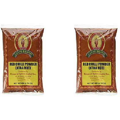 Pack of 2 - Laxmi Red Chilli Powder Xtra Hot - 14 Oz (400 Gm)