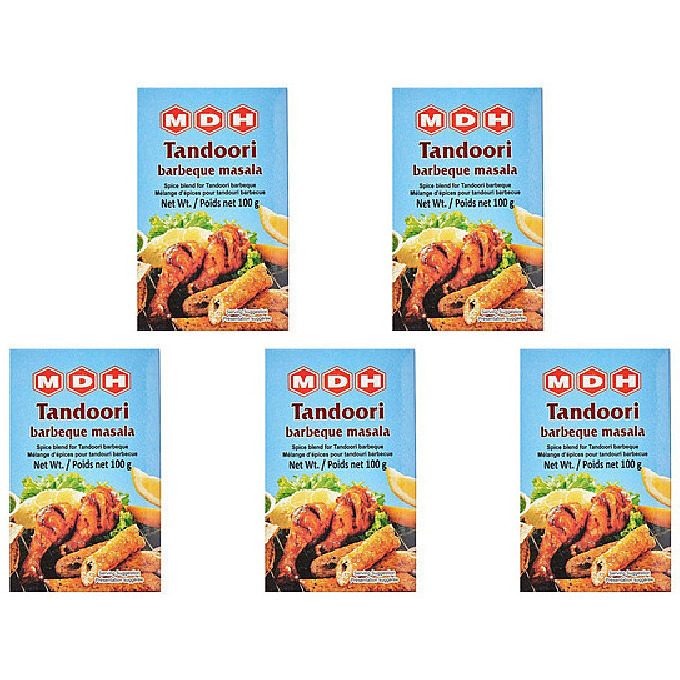 Pack of 5 - Mdh Tandoori Barbeque Masala - 100 Gm (3.5 Oz)