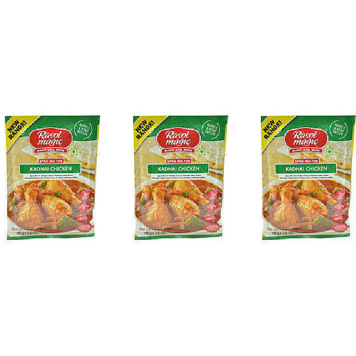 Pack of 3 - Rasoi Magic Kadhai Chicken - 50 Gm (1.7 Oz)