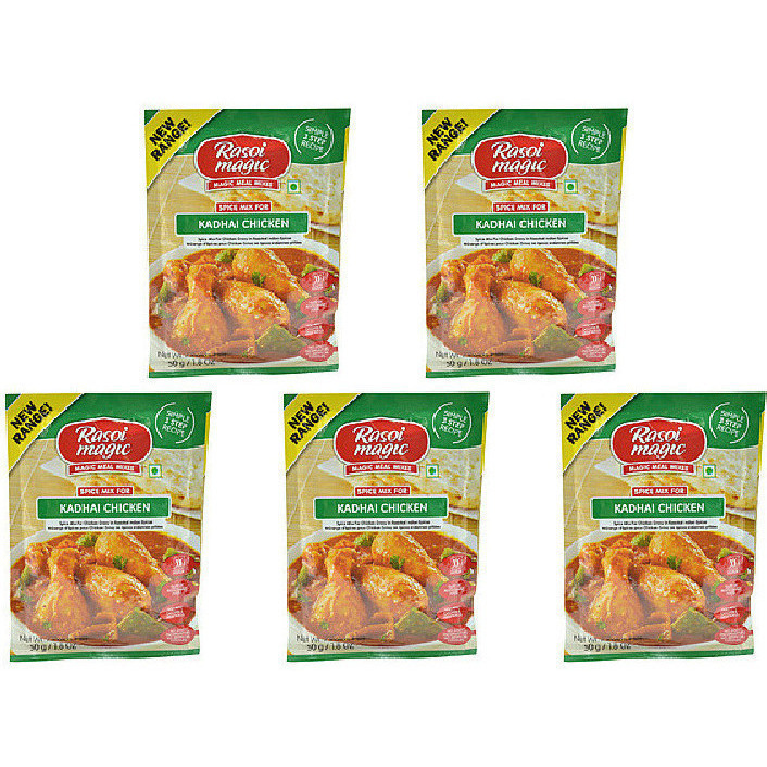 Pack of 5 - Rasoi Magic Kadhai Chicken - 50 Gm (1.7 Oz)