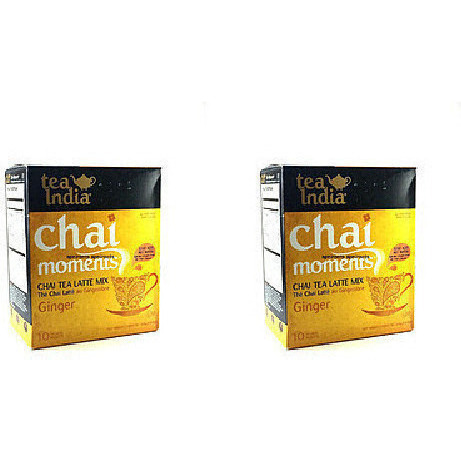 Pack of 2 - Tea India Chai Ginger 10 Sachets - 223 Gm (7.9 Oz)