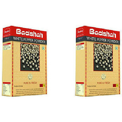 Pack of 2 - Badshah White Pepper Powder - 100 Gm (3.5 Oz)