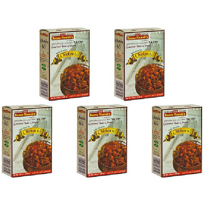 Pack of 5 - Ustad Banne Nawab's Chicken 65 Masala - 110 Gm (3.85 Oz)