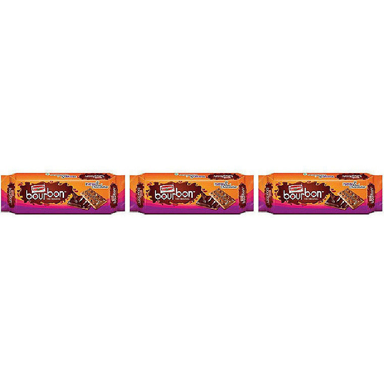 Pack of 3 - Britannia Bourbon Coco Kreme Biscuits - 196 Gm (6.91 Oz)