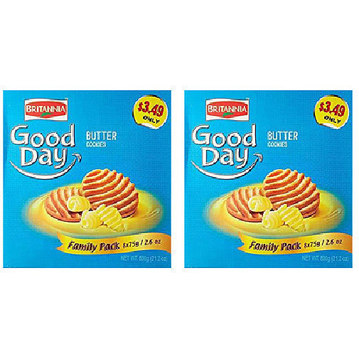 Pack of 2 - Britannia Good Day Butter Cookies Family Pack - 600 Gm (21.2 Oz)