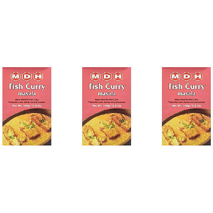 Pack of 3 - Mdh Fish Curry Masala - 100 Gm (3.5 Oz)
