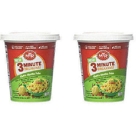 Pack of 2 - Mtr 3 Minute Breakfast Cup Khatta Meetha Poha - 80 Gm (2.8 Oz)