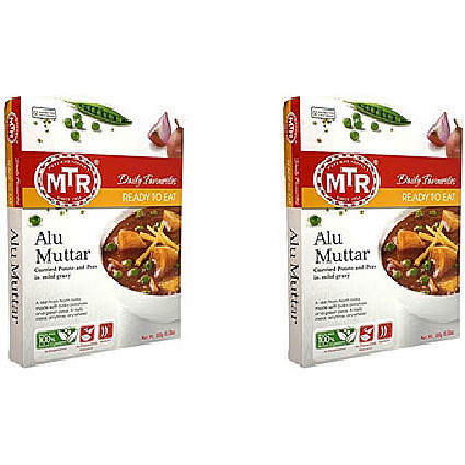 Pack of 2 - Mtr Ready To Eat Alu Muttar - 300 Gm (10.58 Oz)