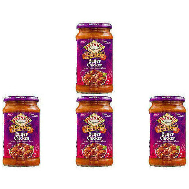 Pack of 4 - Patak's Butter Chicken Curry Simmer Sauce Mild - 15 Oz (425 Gm)