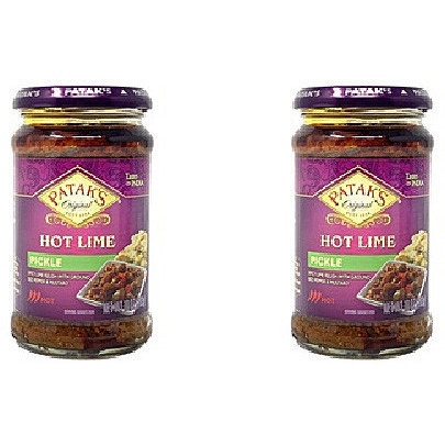 Pack of 2 - Patak's Hot Lime Pickle - 10 Oz (283 Gm)