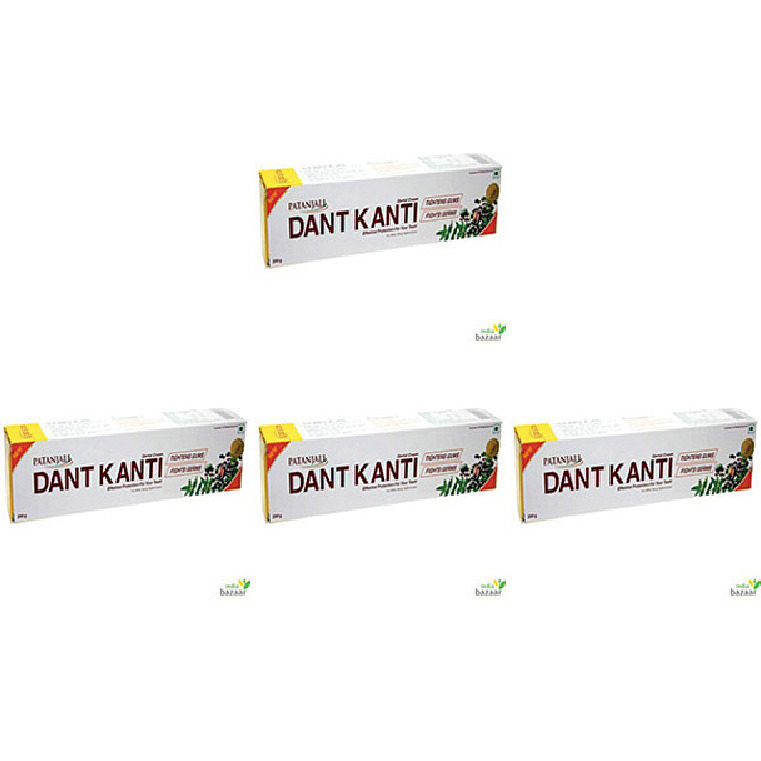 Pack of 4 - Patanjali Dant Kanti Natural Toothpaste - 200 Gm (7 Oz)