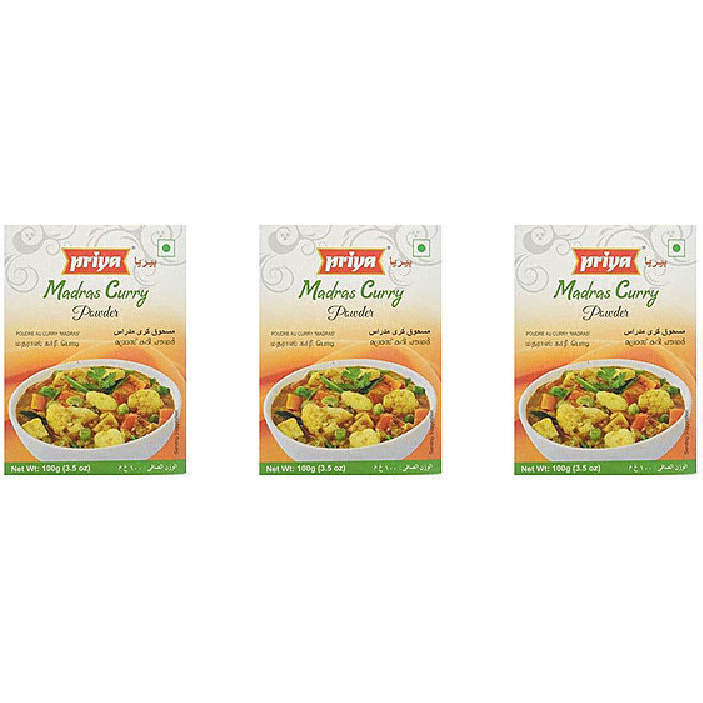 Pack of 3 - Priya Madras Curry Powder - 100 Gm (3.5 Oz)