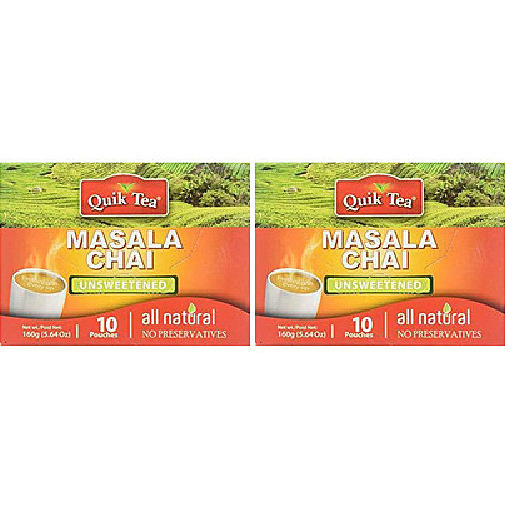 Pack of 2 - Quick Tea Masala Chai Unsweetened - 160 Gm (5.64 Oz)
