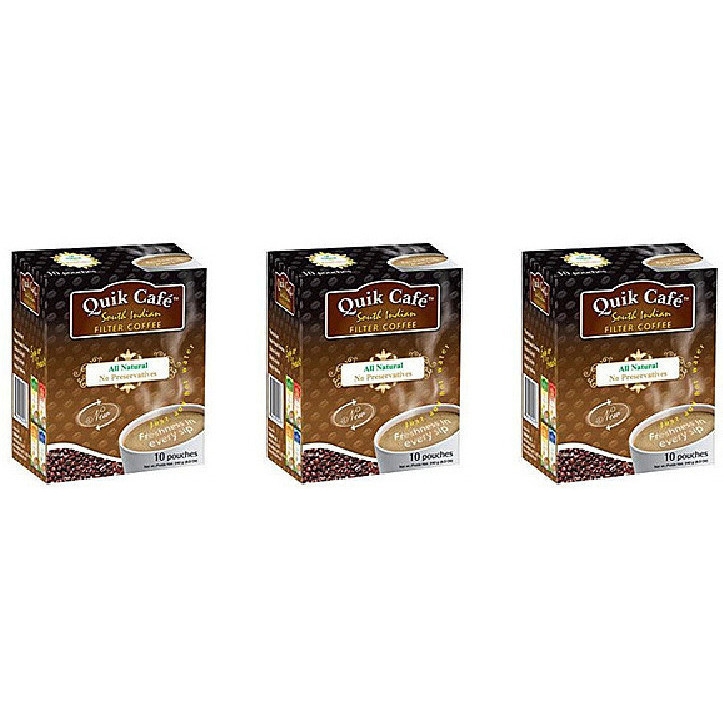 Pack of 3 - Quik Cafe Madras Coffee - 240 Gm (8.5 Oz)