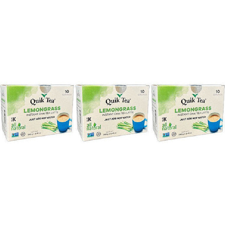 Pack of 3 - Quik Tea Lemongrass Chai - 240 Gm (8.5 Oz )