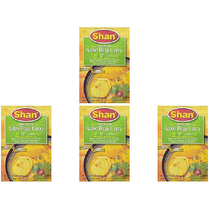 Pack of 4 - Shan Aaloo Bhaji Spice Mix - 50 Gm (1.76 Oz)